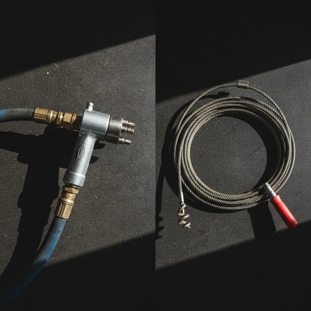 Desatasco con alta presión vs manual: diferencias